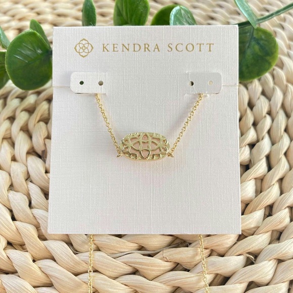 Kendra Scott Gold Necklace with Blush Stone - Picture 2 of 3